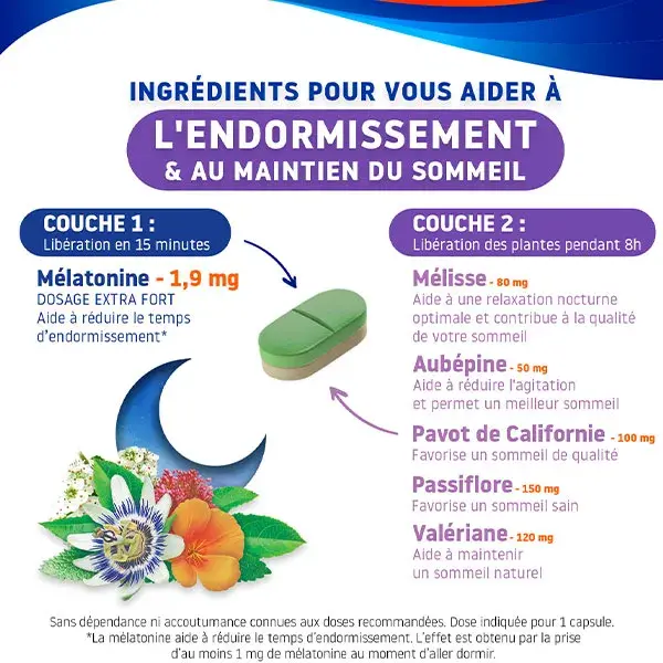 Valdispert Sommeil Intégral Complément Alimentaire Mélatonine 1.9mg Lot 2x30 Comprimés