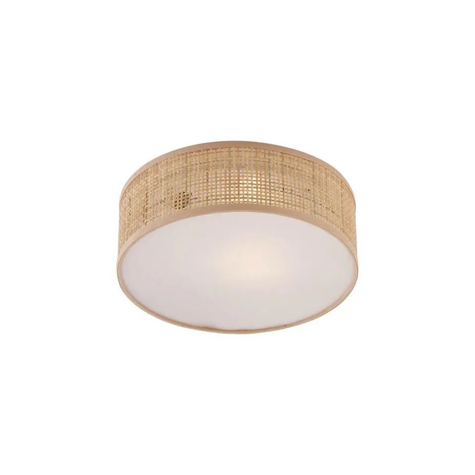 Qazqa plafondlampen trammy crème e27