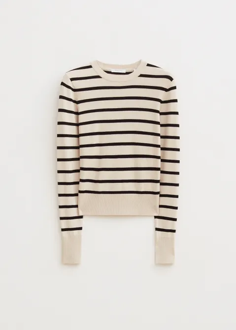 Trui met splitdetail zand (ZND.L)