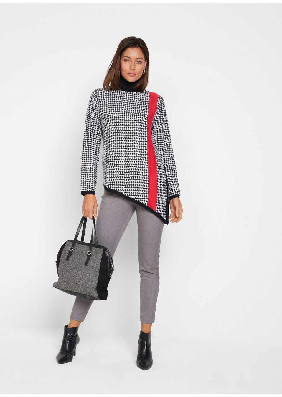 Pull col roulé asymétrique