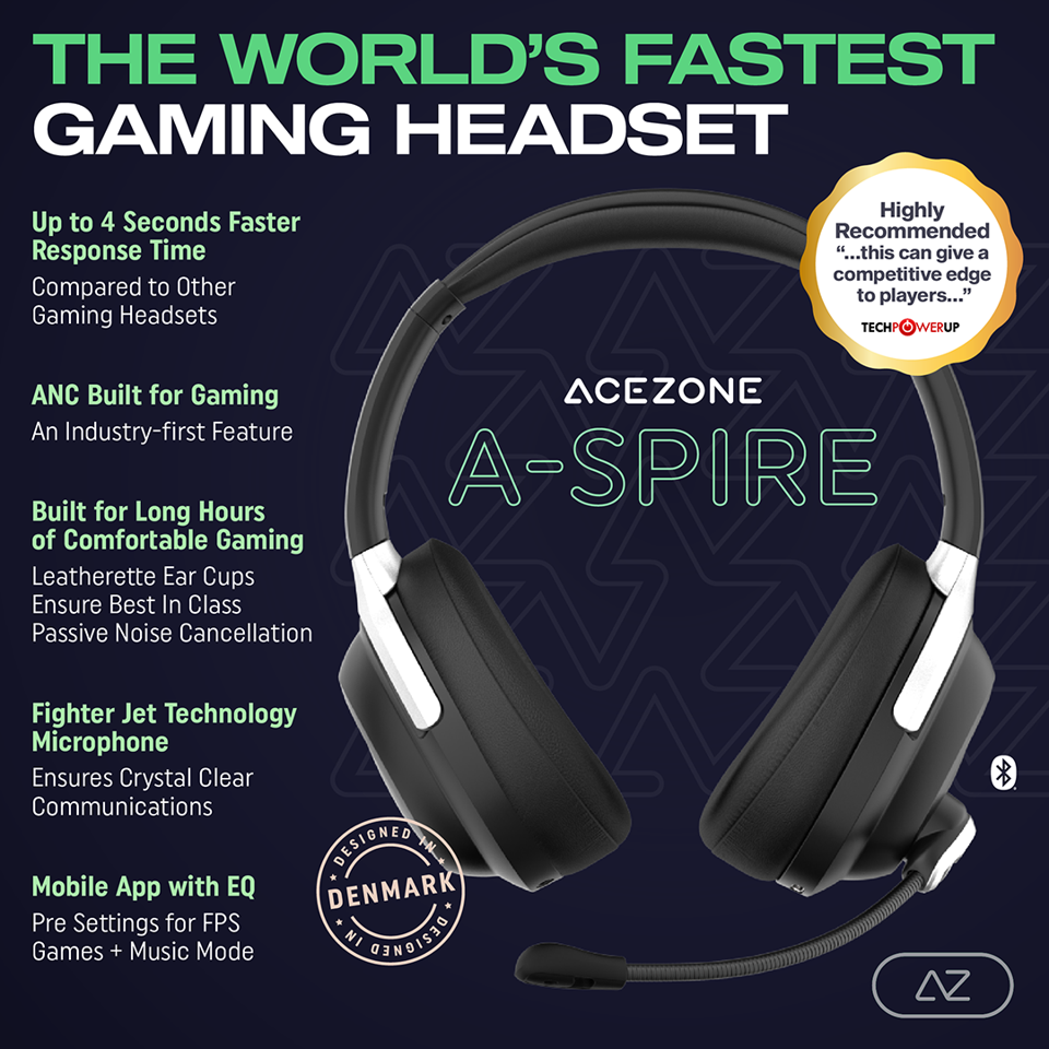 AceZone - A-Spire Hybrid ANC performance gaming headset