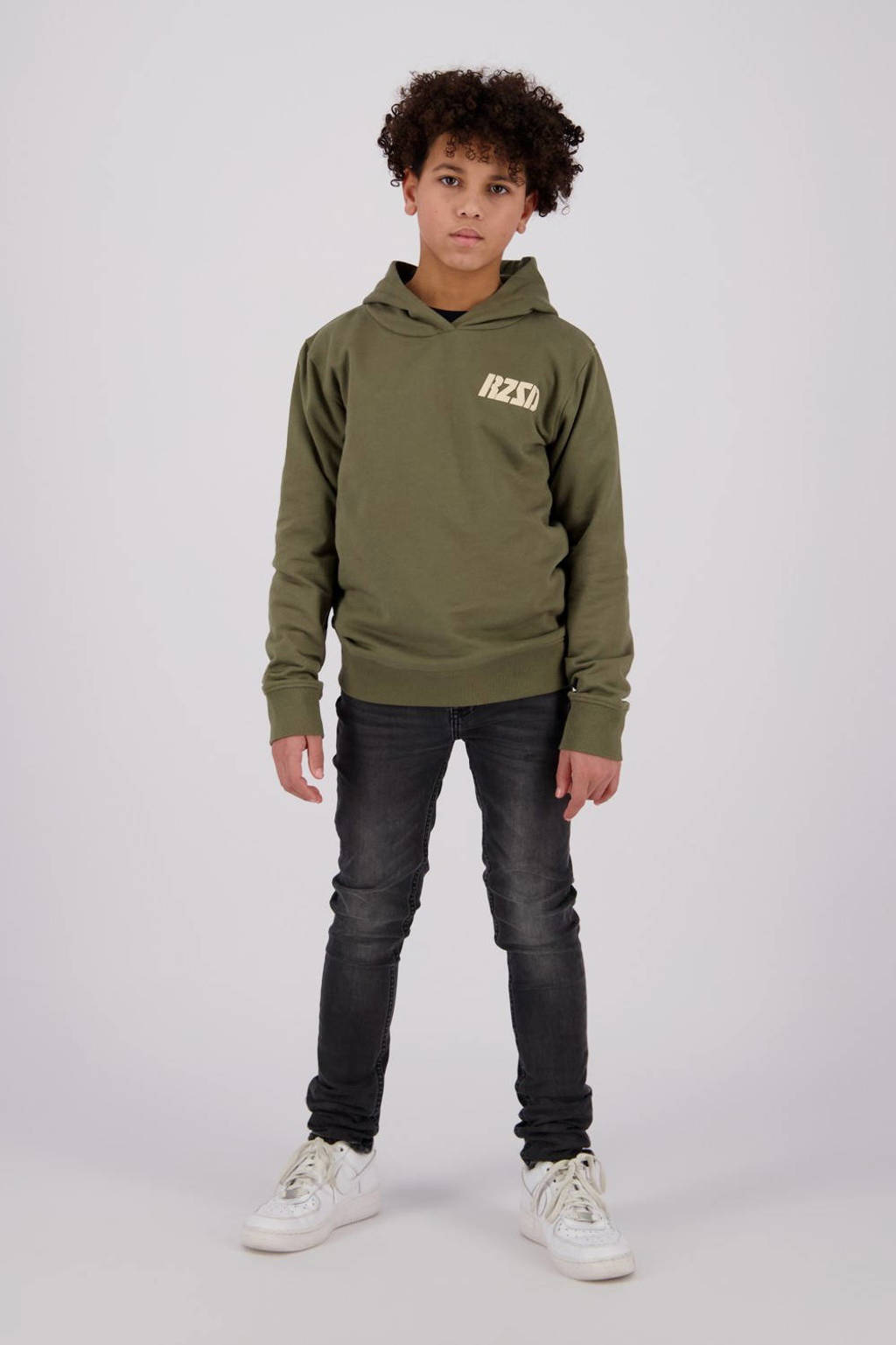 Raizzed hoodie Nulato met backprint armygroen