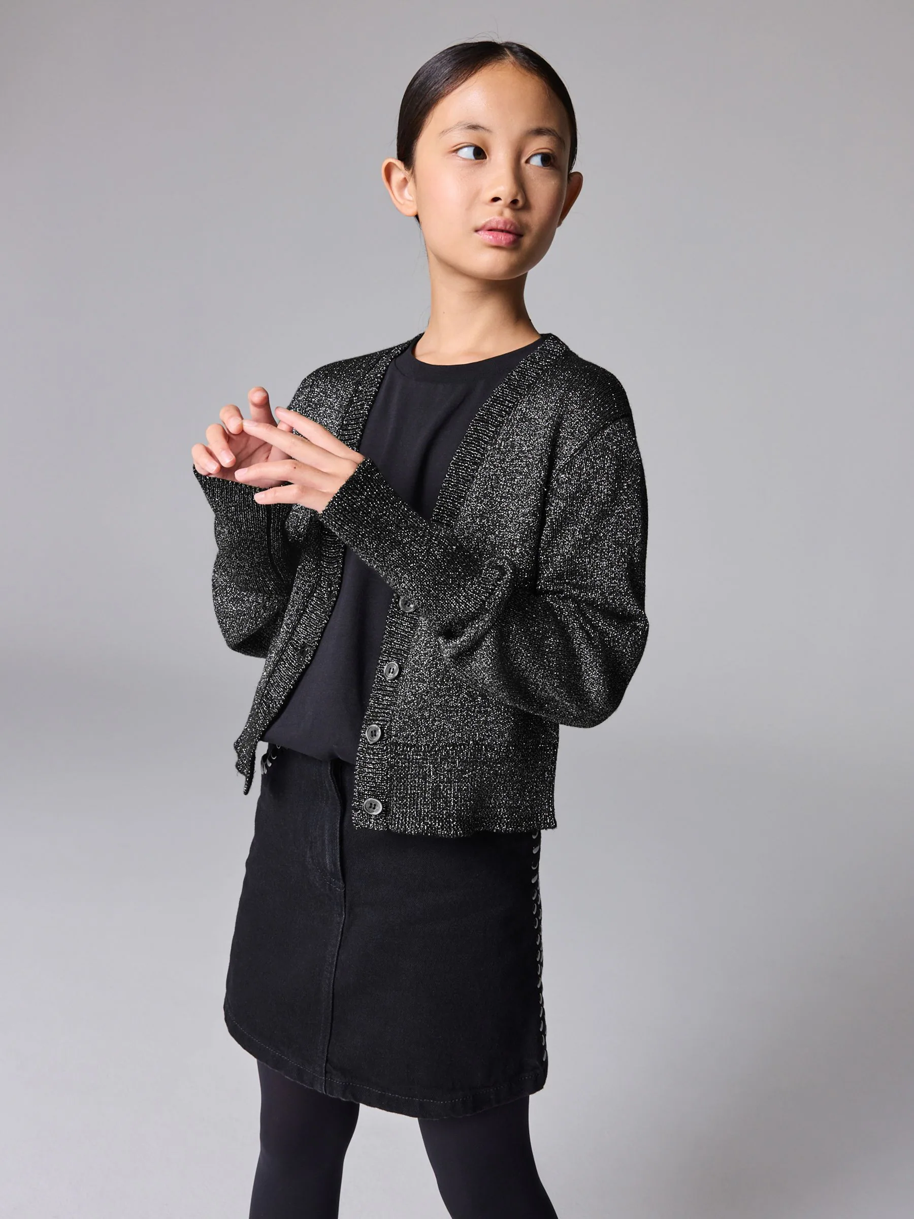 SmallSaints Lyra gebreid meisjesvest met glitter
