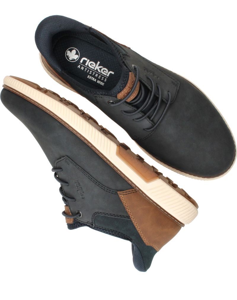 Rieker Veterschoenen Blauw Heren