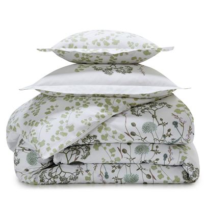 Linge de lit percale motif végétal - BECQUET CRÉATION