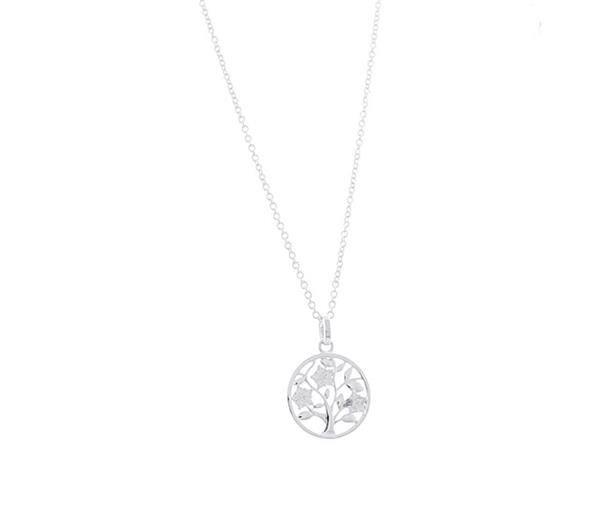 Unique And Co Ladies Unique And Co Sterling Pendnt with CZ And Chain