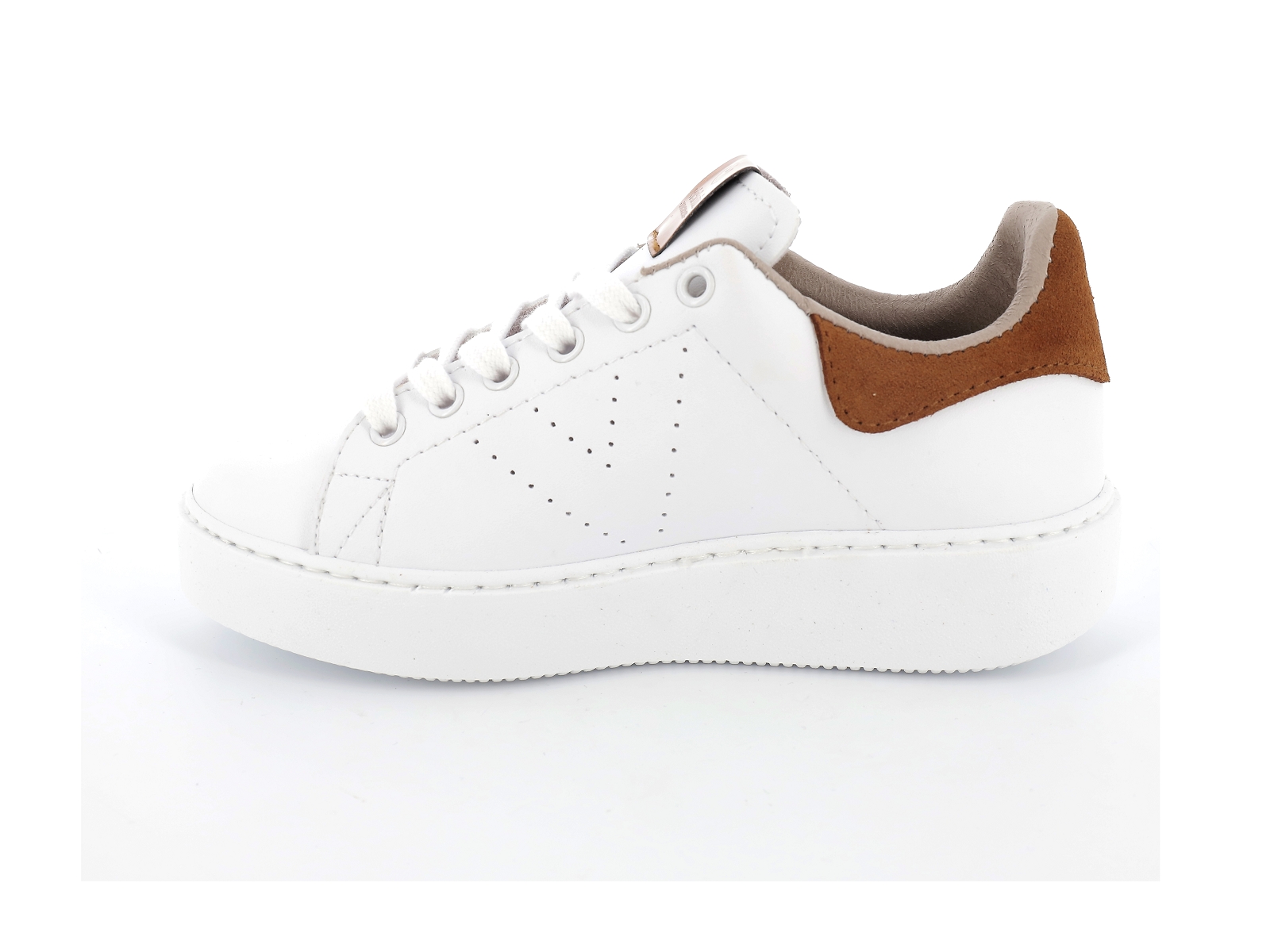 Victoria-1260138 Cuir Blanc-Marron