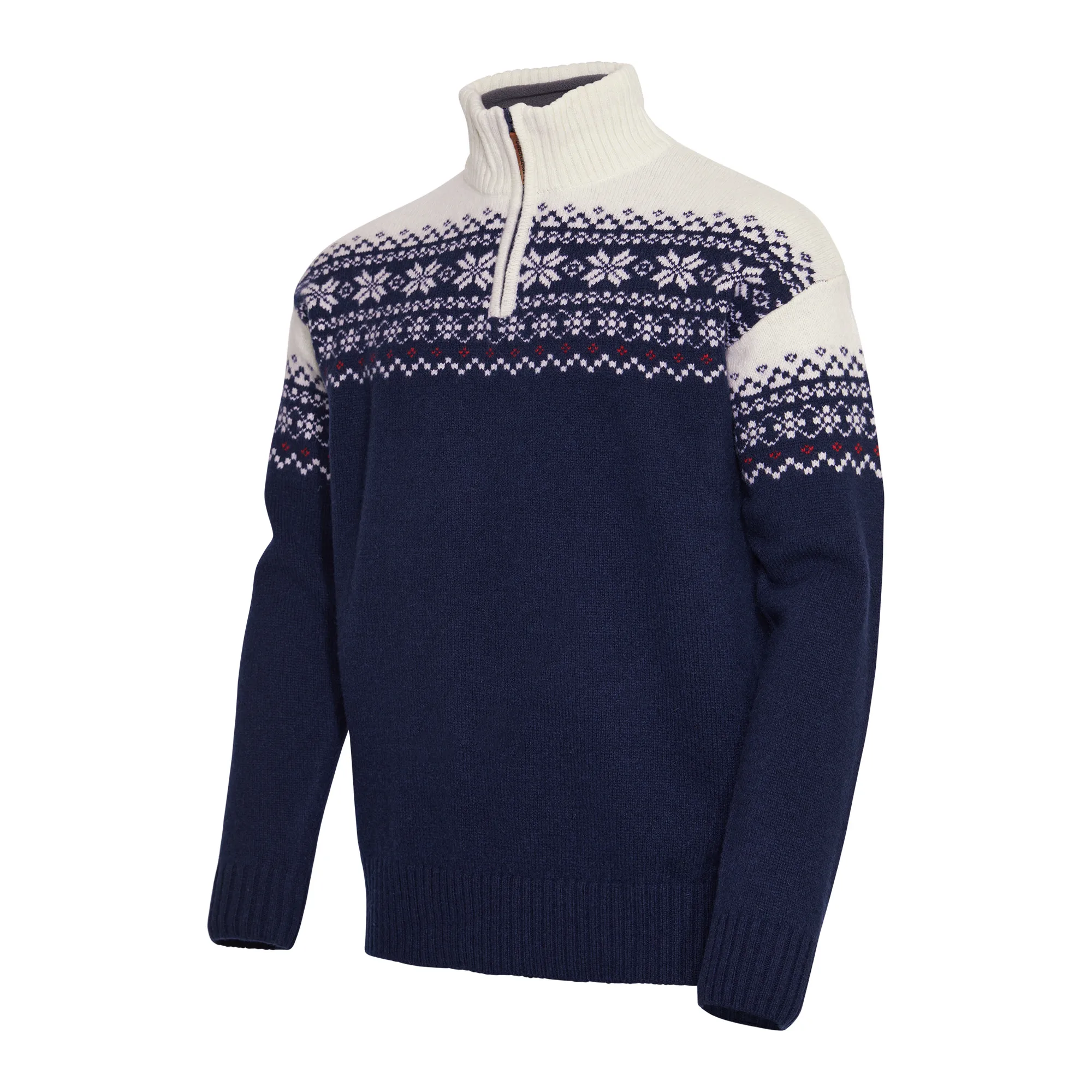 Gridarmor Snøkrystall Hz Ullgenser Men Dark Navy/White/Red