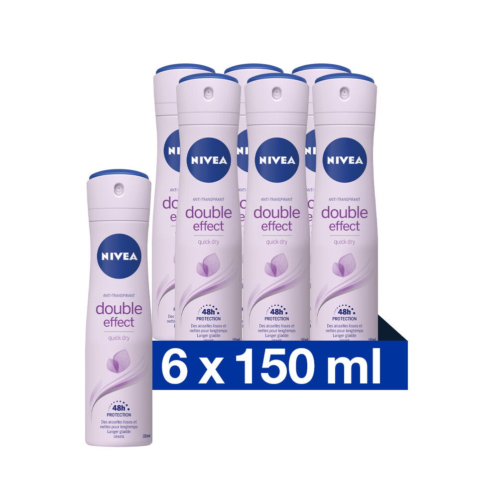 6x Nivea Deodorant Spray Double Effect150 ml