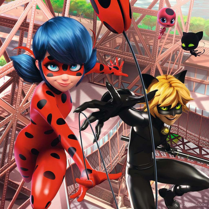 Miraculous Puzzle - Unsere Helden Ladybug und Cat Noir - 3 x 49 Teile