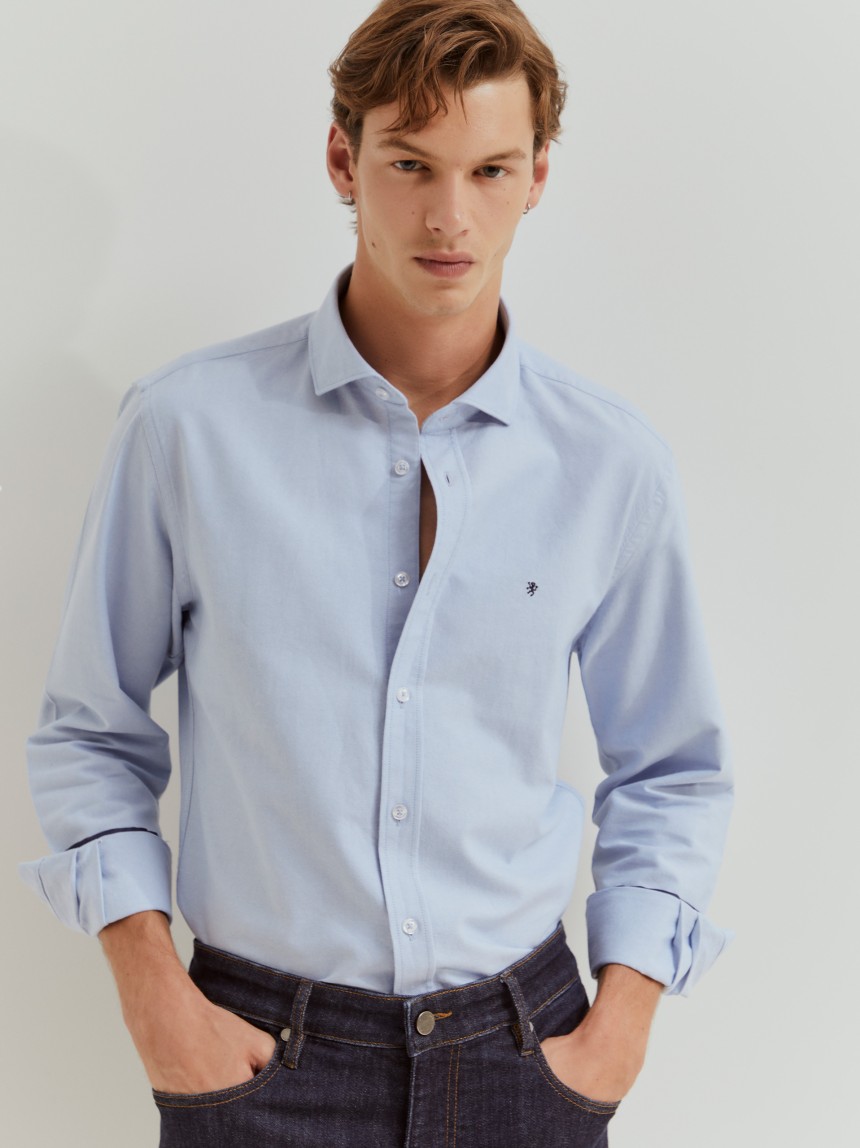 Camisa oxford slim fit