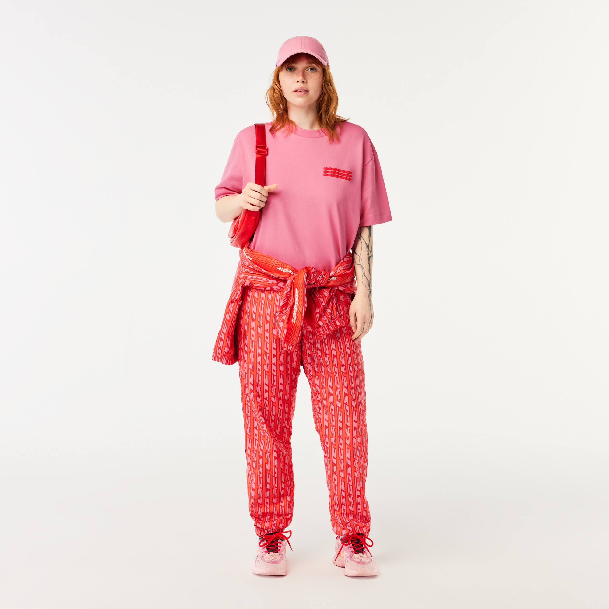 T-shirt femme Lacoste oversize fit en jersey de coton T-Shirts - Rose - Lacoste - Femme