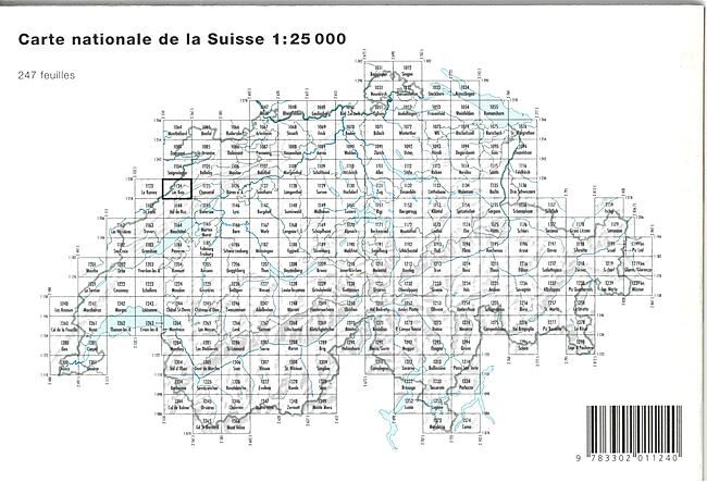 BUNDESAMT - 1124 LES BOIS ECHELLE 1 25 000
