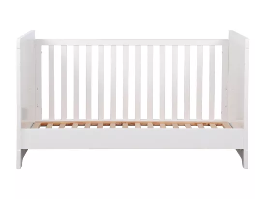 Lit bébé évolutif 70x140 cm bois massif blanc MONA