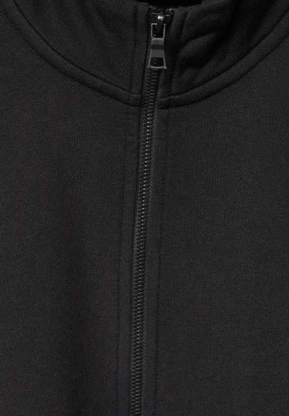Softe gewaschene Sweatjacke - Black