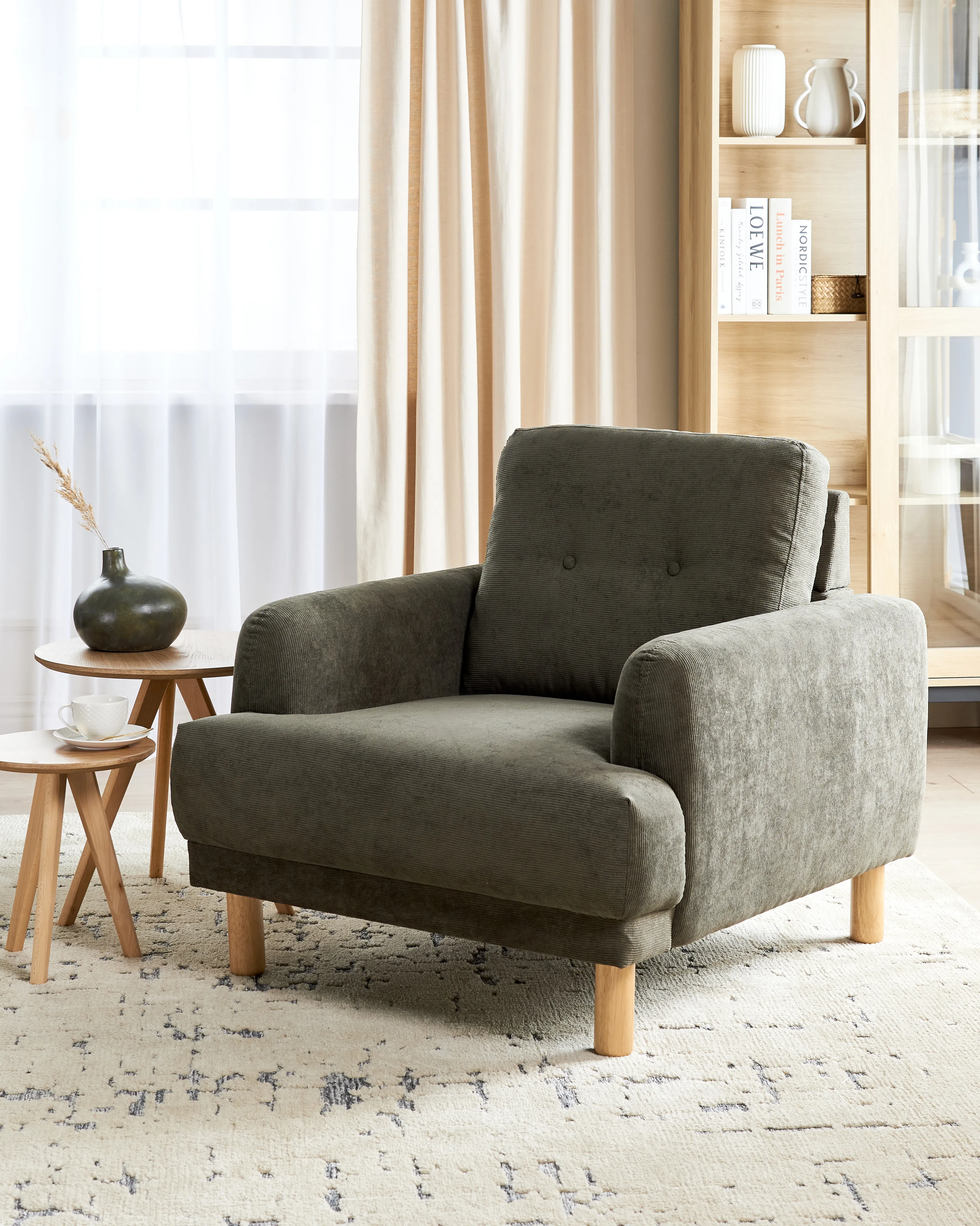Fauteuil TUVE Corduroy Donkergroen