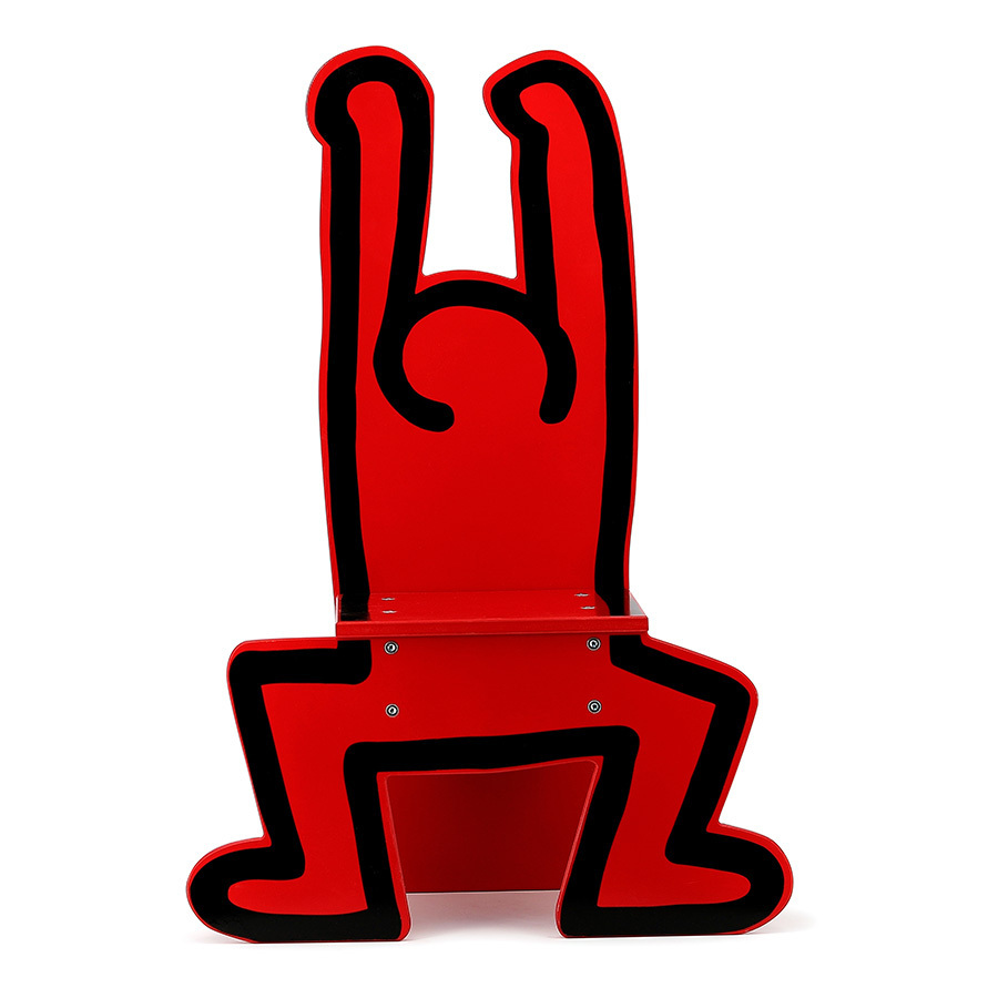 Chaise keith haring rouge