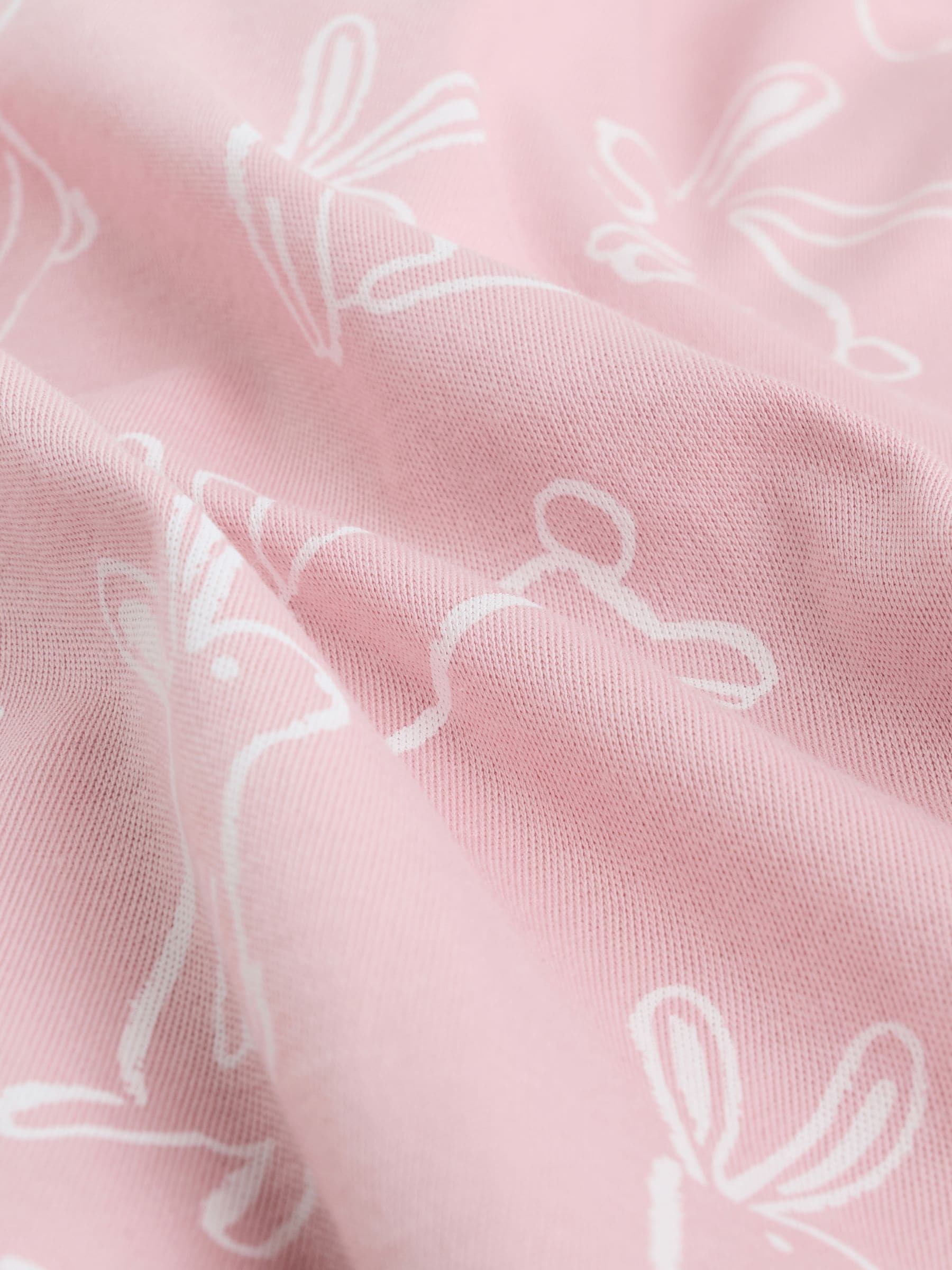 Roze met konijnen - Verpakking van 3 babyslaappakjes met tweewegrits (0 mnd - 2 jr)