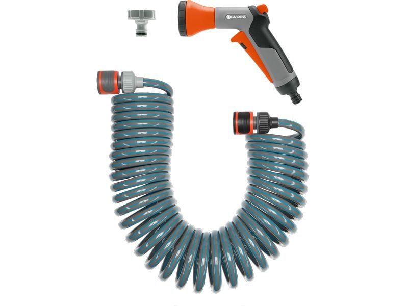 GARDENA Gartenschlauch 10 m ø 9 mm Set Schlauchspirale mit Rückstellkraft