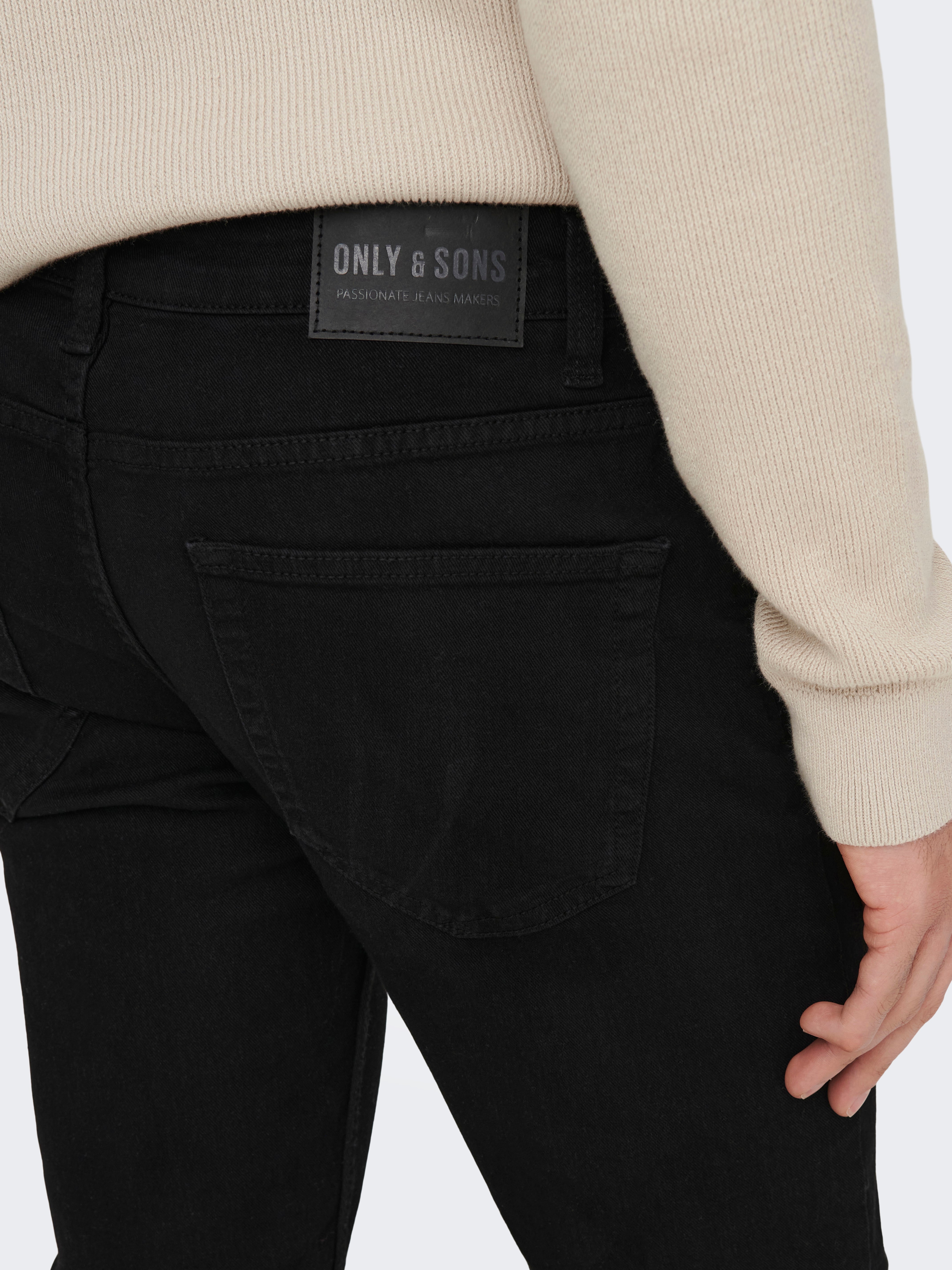 ONSLOOM Mittlere Taille Slim Fit Jeans Black Denim