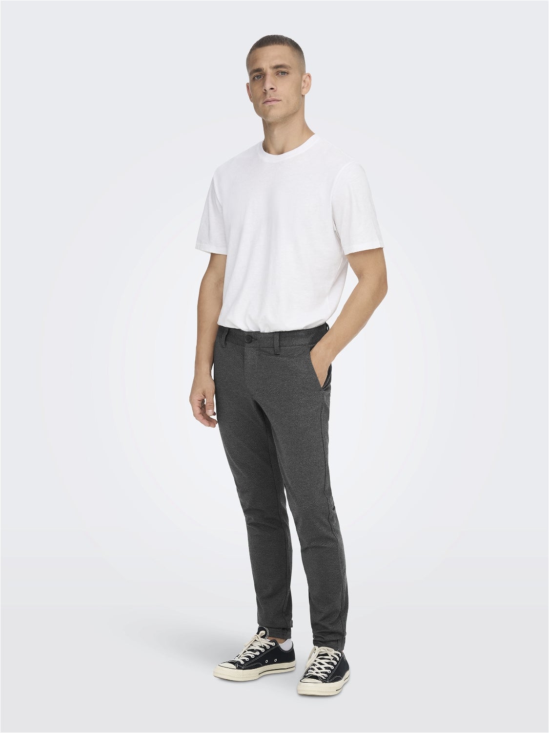 ONSMARK Slim Fit Chino Hose Black