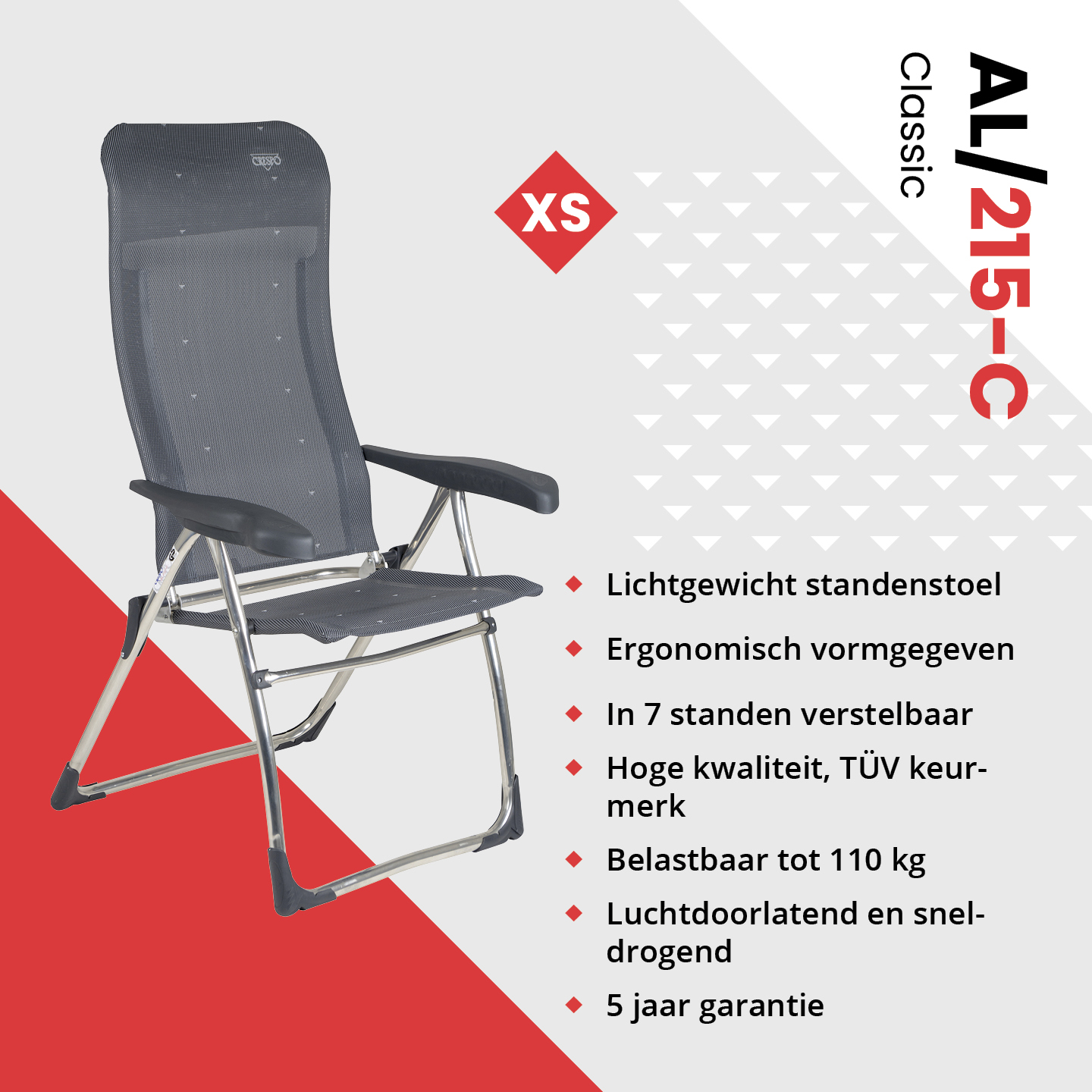 Crespo AL-215 standenstoel - Dark Grey