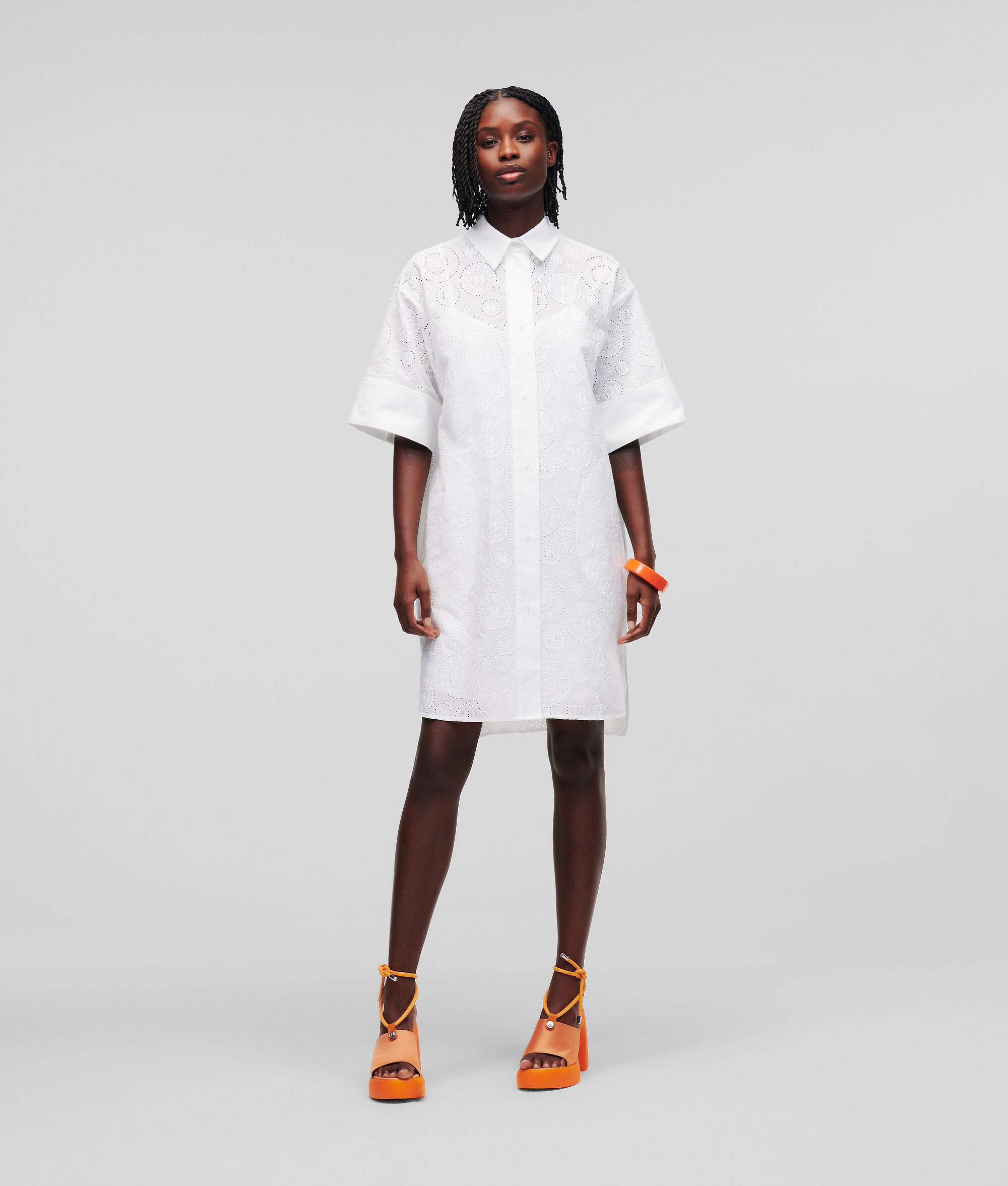 ROBE CHEMISE À BRODERIE ANGLAISE
