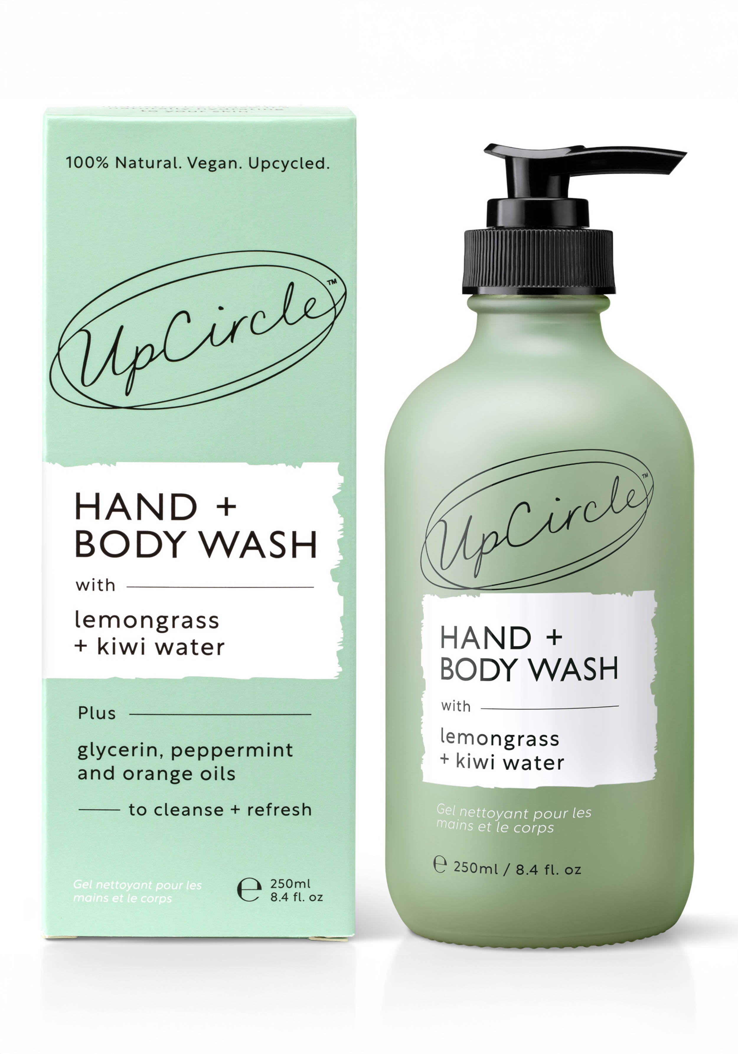 UpCircle Hand & Body Wash Lemongrass, Kiwi Water