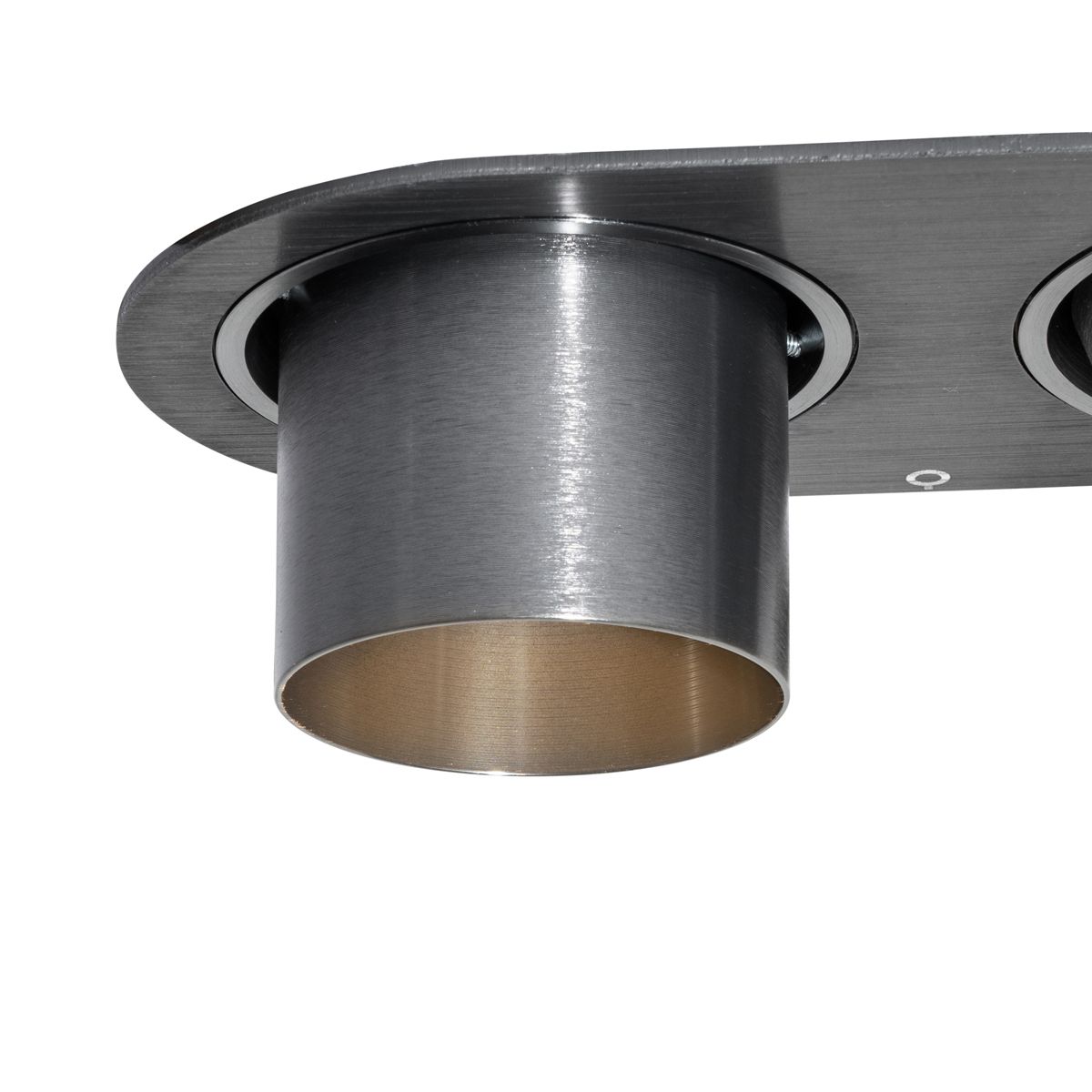 Set van 6 inbouwspots gunmetal GU10 50mm 2-lichts - Installa