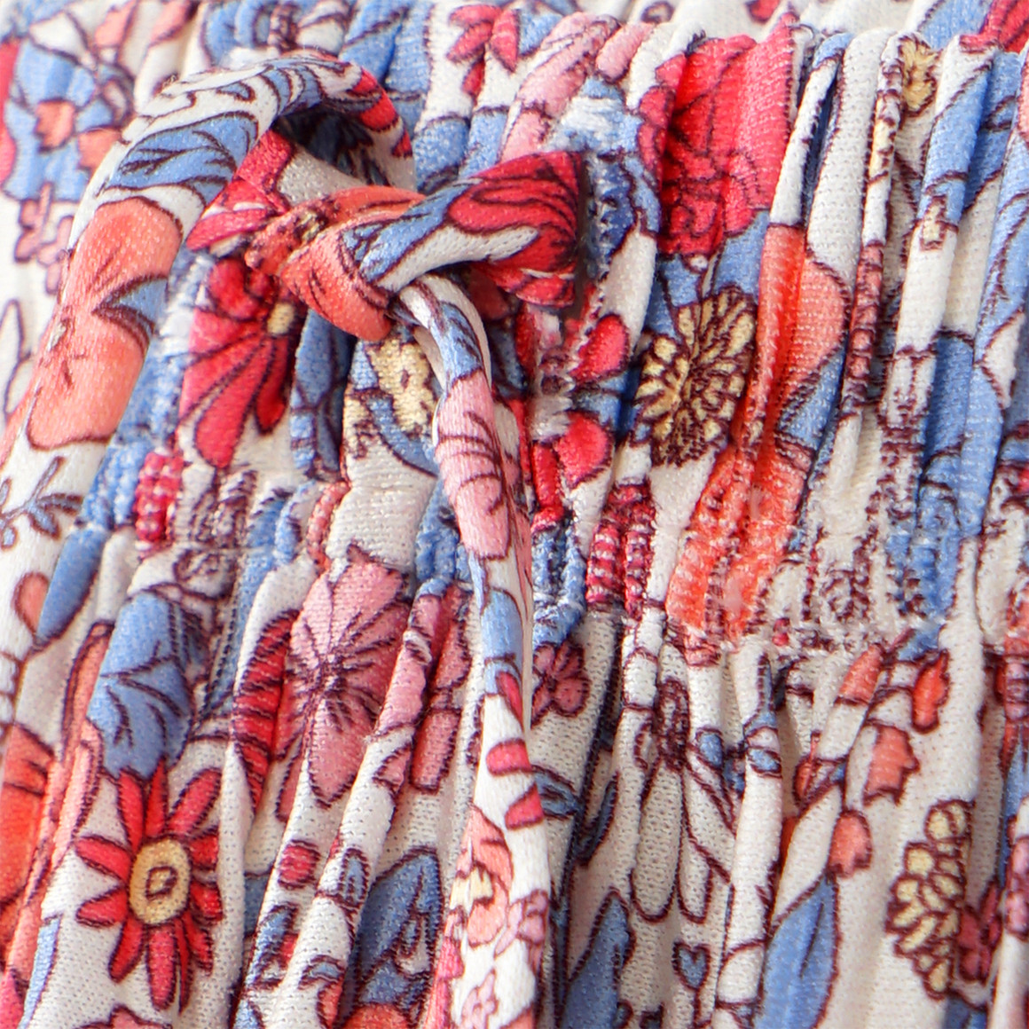 Topolino Mädchen Hose mit Plissee-Struktur creme / rot / blau