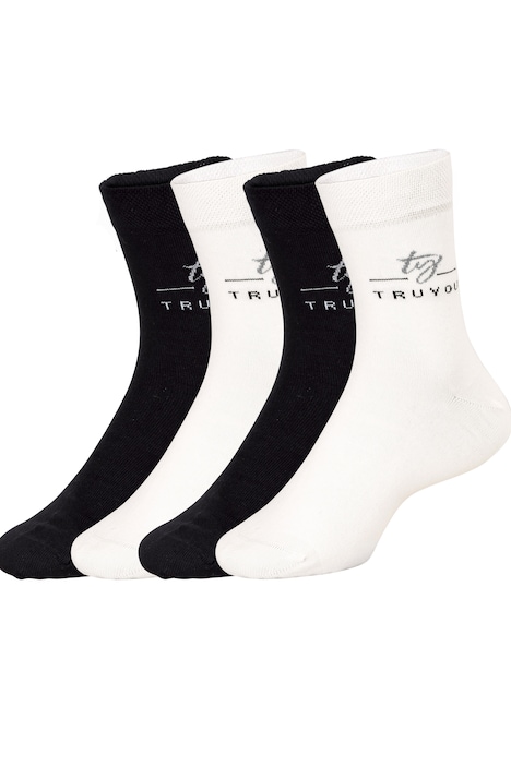 Socken, 4er-Pack, Glitzer-Schriftzug