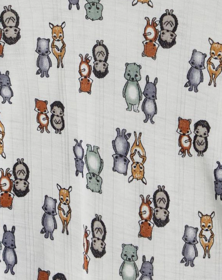 Woll-Langarmshirt NMMWANG gemustert in Snow White