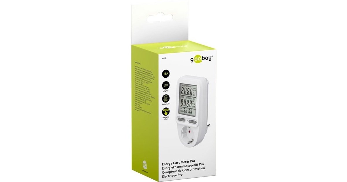 goobayDigitale energiekostenmeter Pro meetapparaat  (Wit)