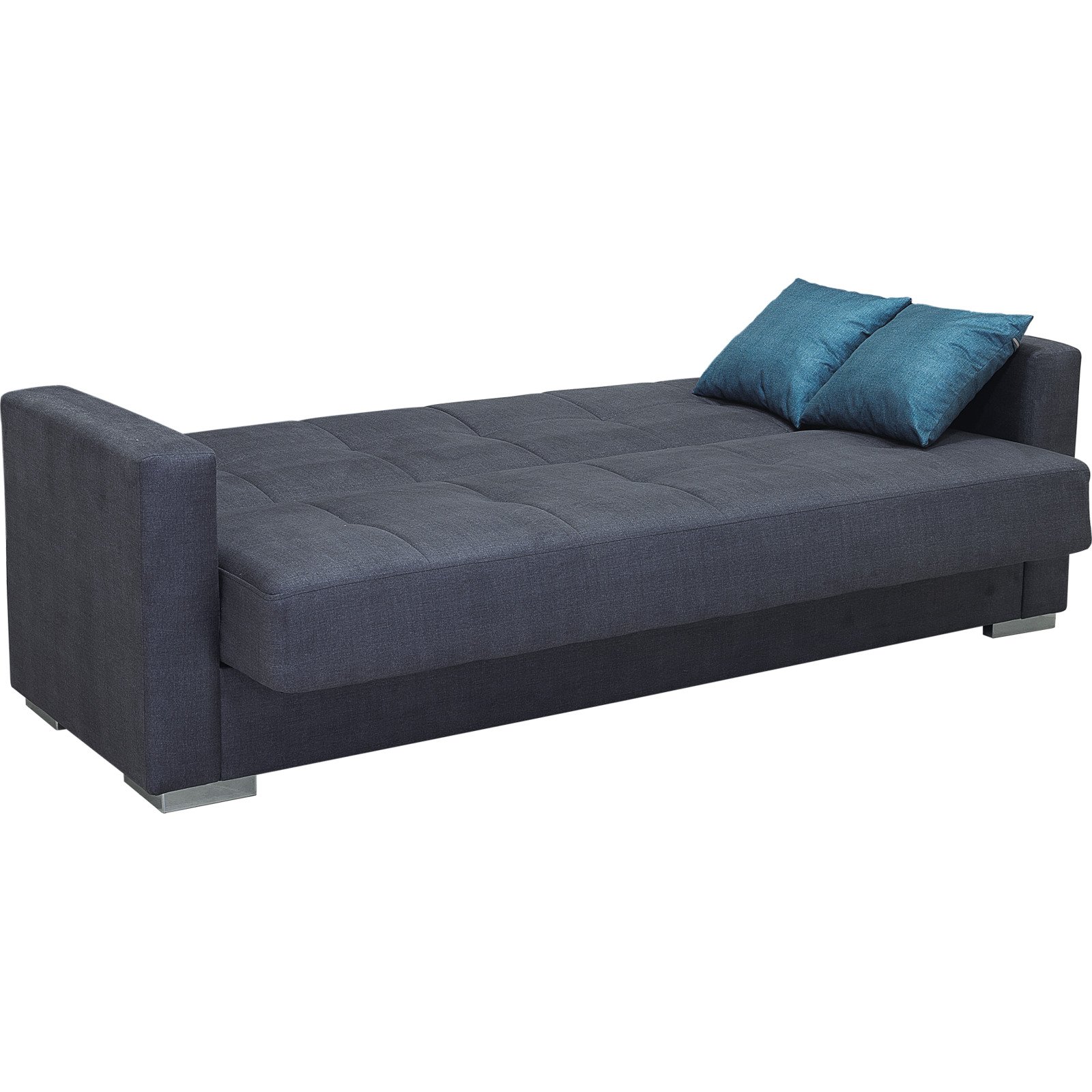 Bettsofa Galeras Stoff grau, Bettkasten