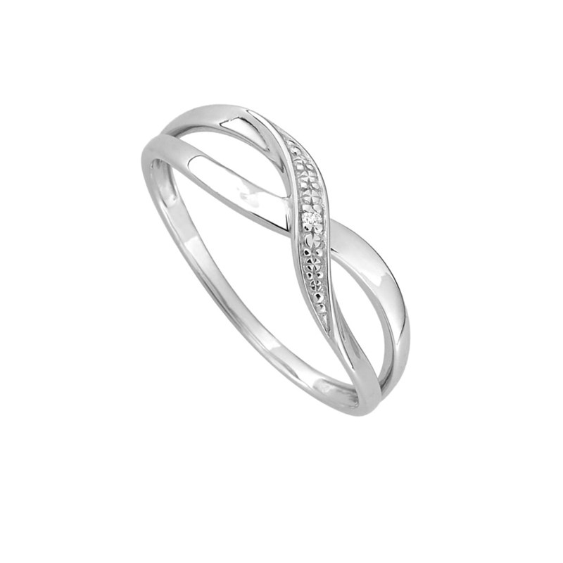 Bague Femme - Or 9 Carats - Diamant 0.005 Carats