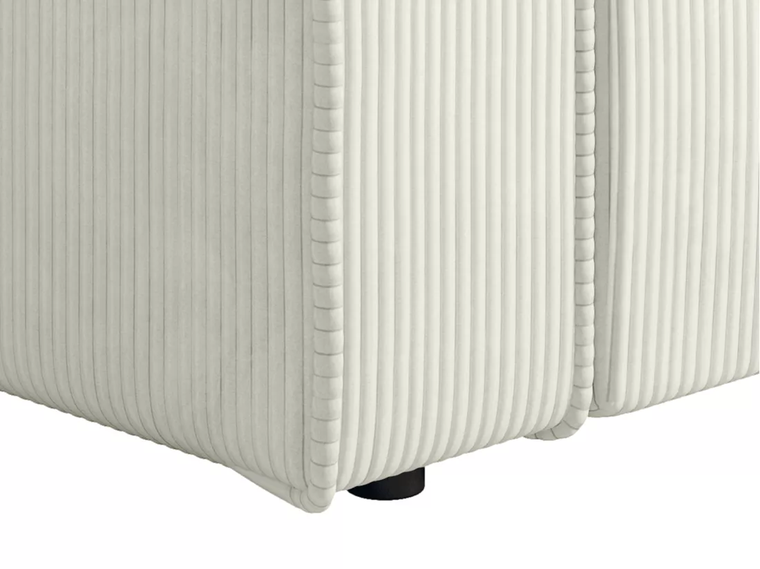 Fauteuil en velours côtelé blanc AMELIA