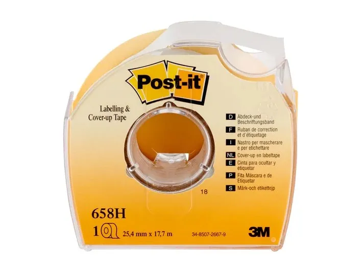 Korrektionstape 3M Post-it med dispenser 25 mm x 17 m hvid