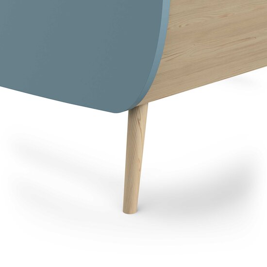 Firmiana Lit junior   Bleu Orage / Bois Naturel        90 x 200 cm   de               CBA Meubles