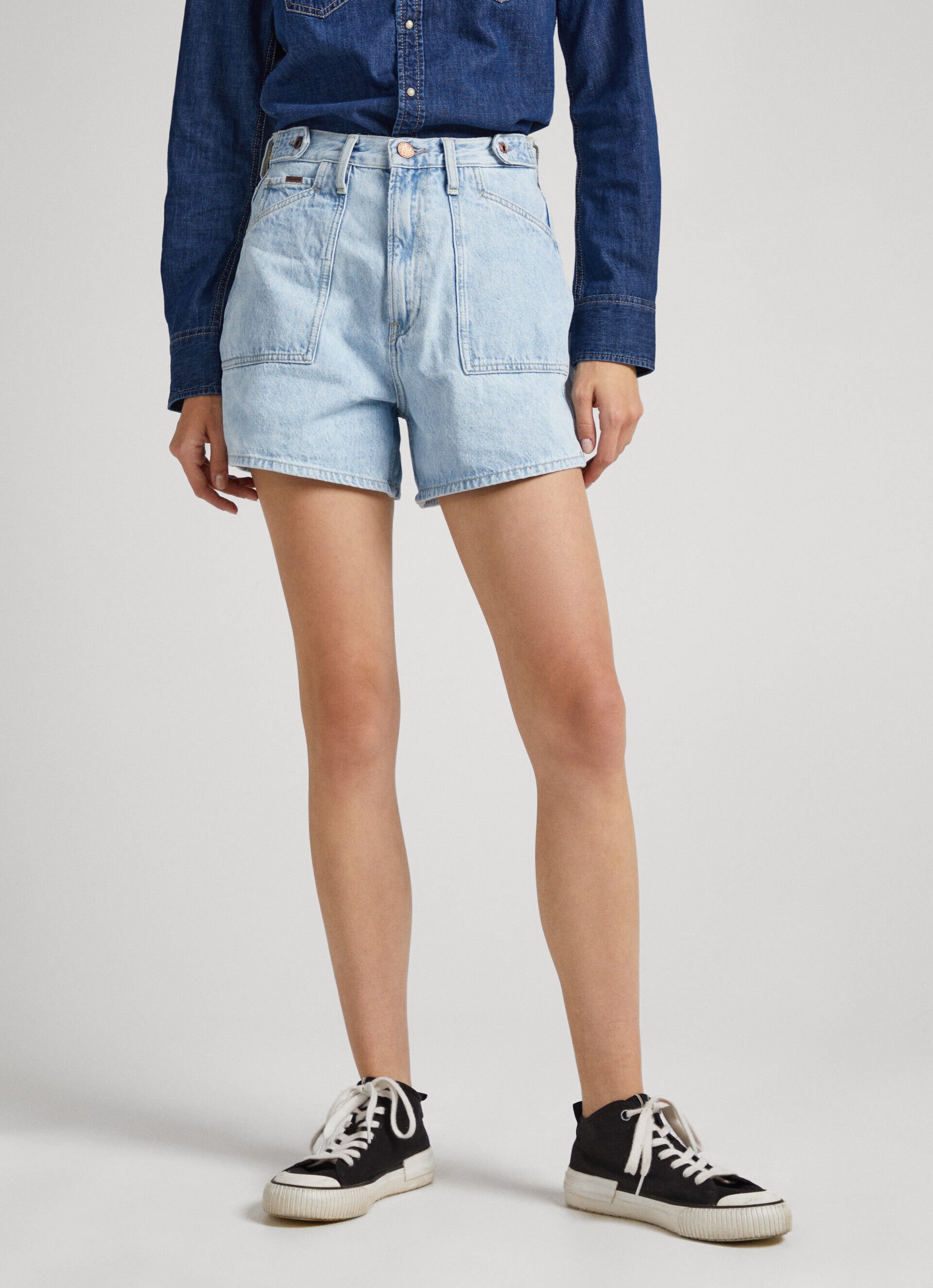 CALÇA JEANS CURTA CORTE REGULAR - jeans