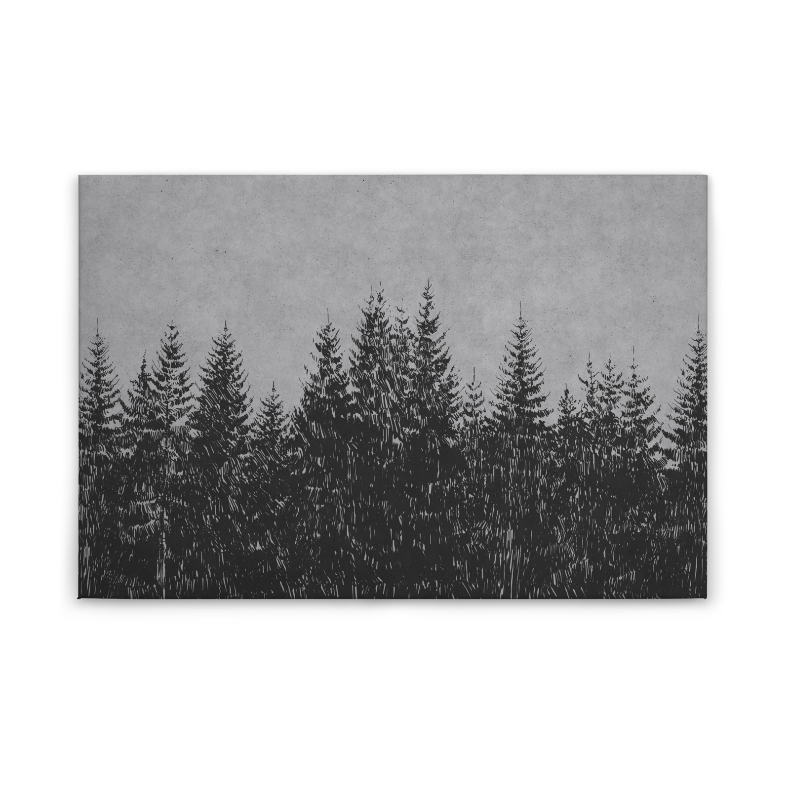 Leinwandbild SCHWARZWALD - grau-schwarz - 90x60 cm