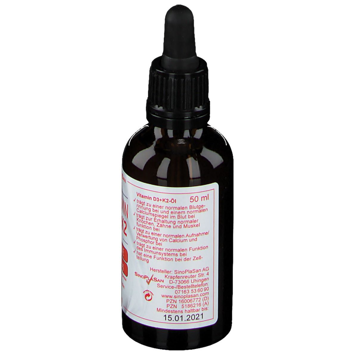 SinoPlaSan Vitamin D3/K2 Öl