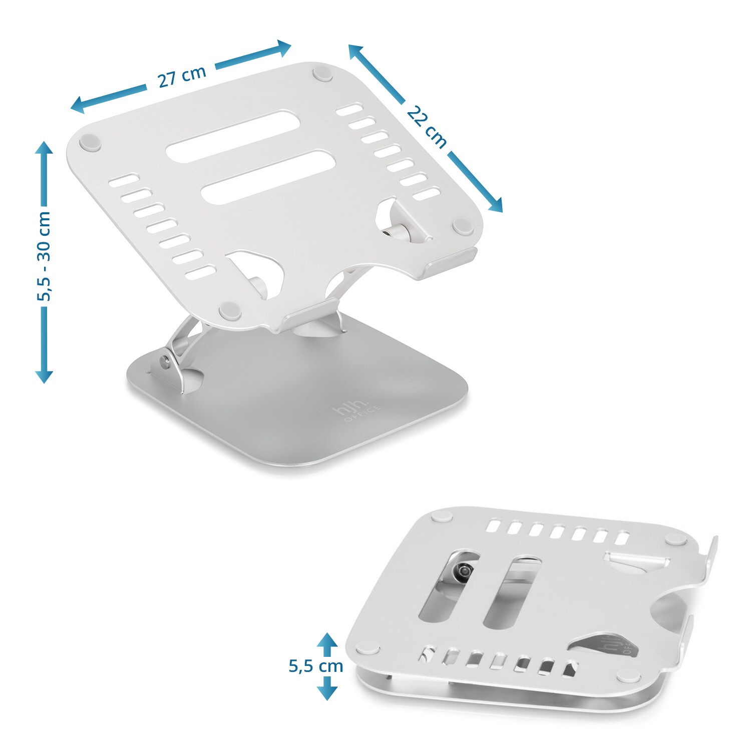 Laptopunterlage LAPTOP STAND Aluminium hjh OFFICE