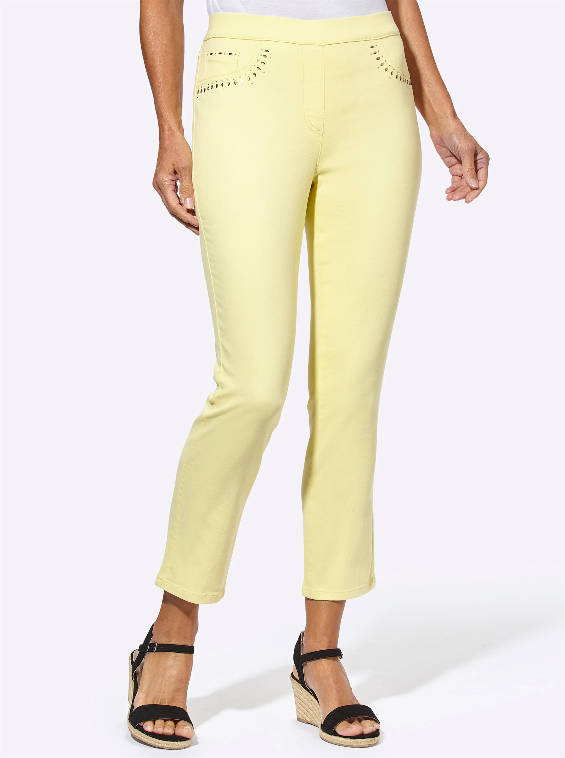 7/8-Jeans in zitrone