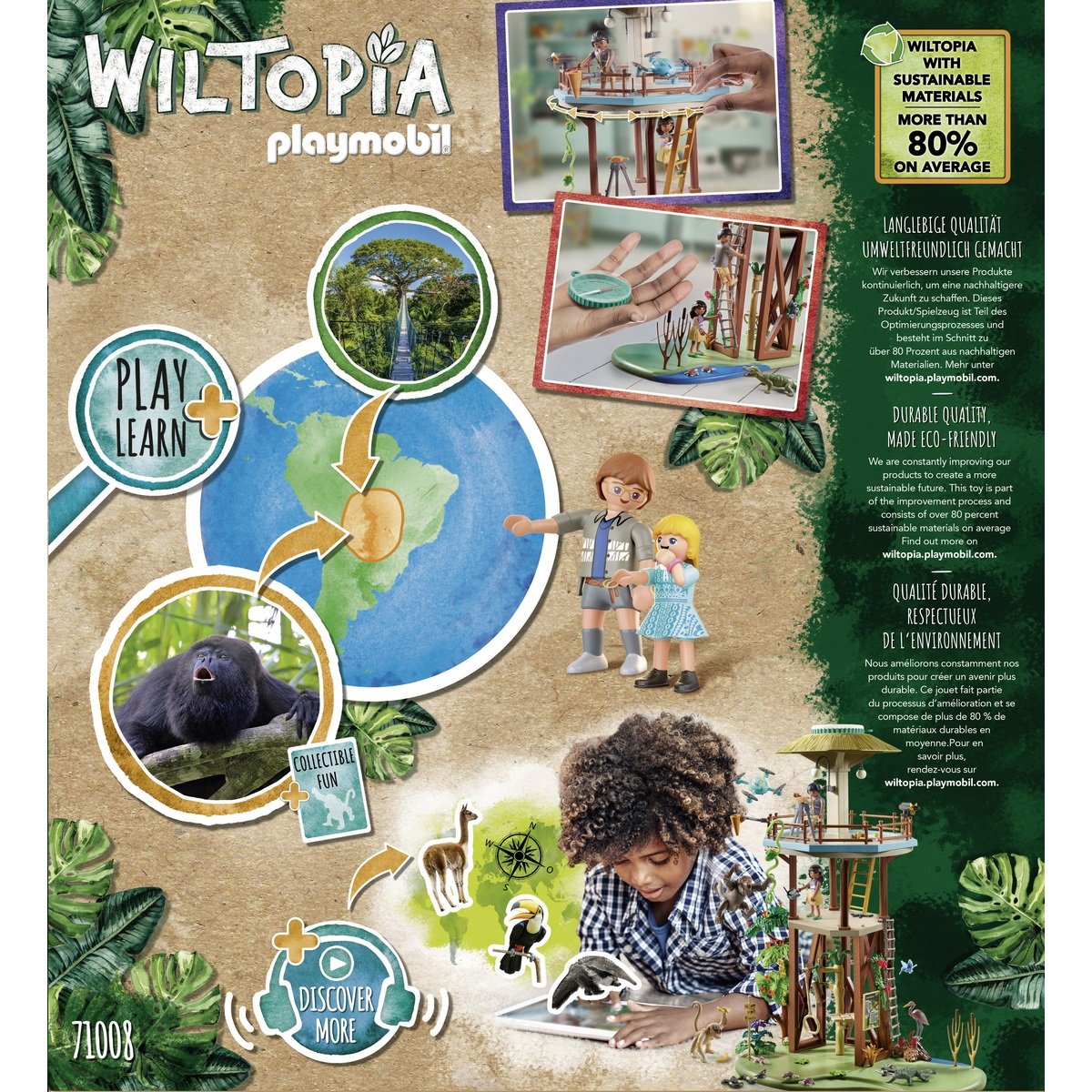 Tour de recherche avec boussole Playmobil Wiltopia 71008