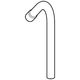 Geberit spoelbocht 135° met lijmmof voor verl. buis/bocht 30x9cm Ø44mm alpien wit