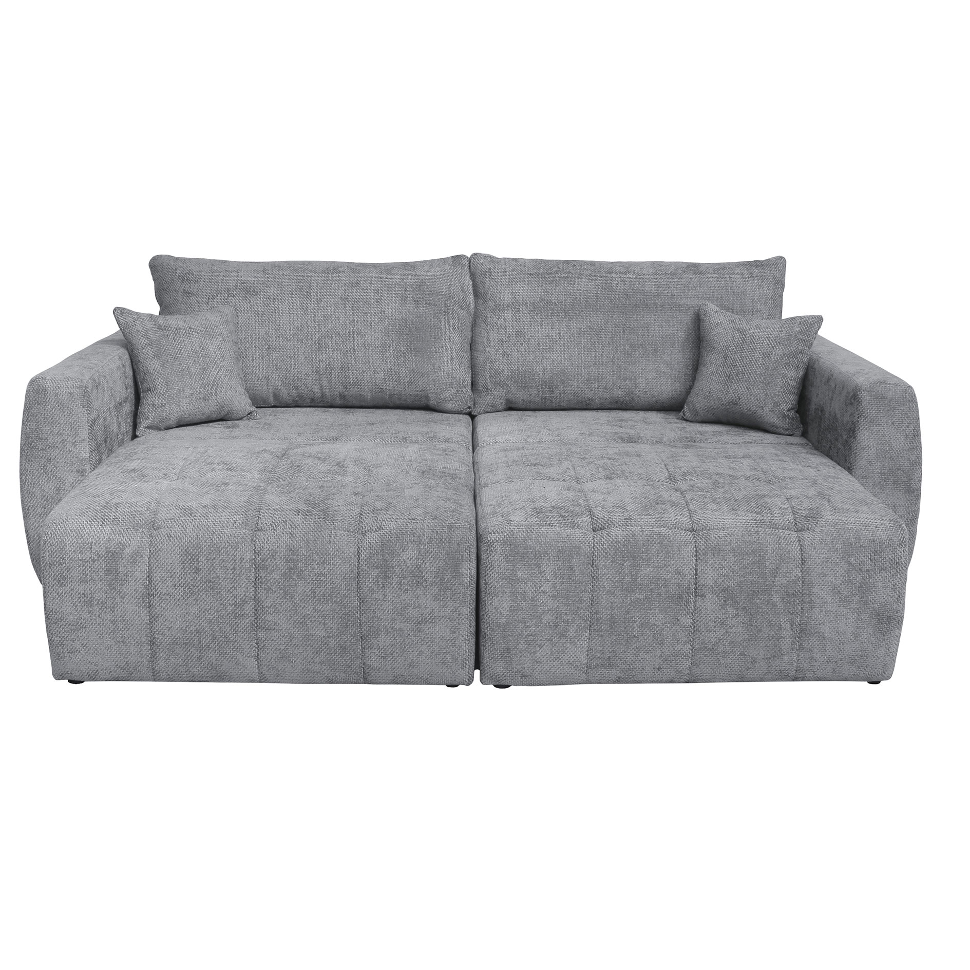 Big Sofa - grau - mit Staukasten und Liegefunktion - 245 cm