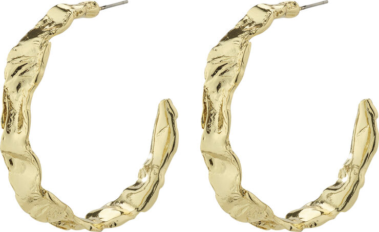 Pilgrim JULITA recycled semi-hoop earrings gold-plated Guld