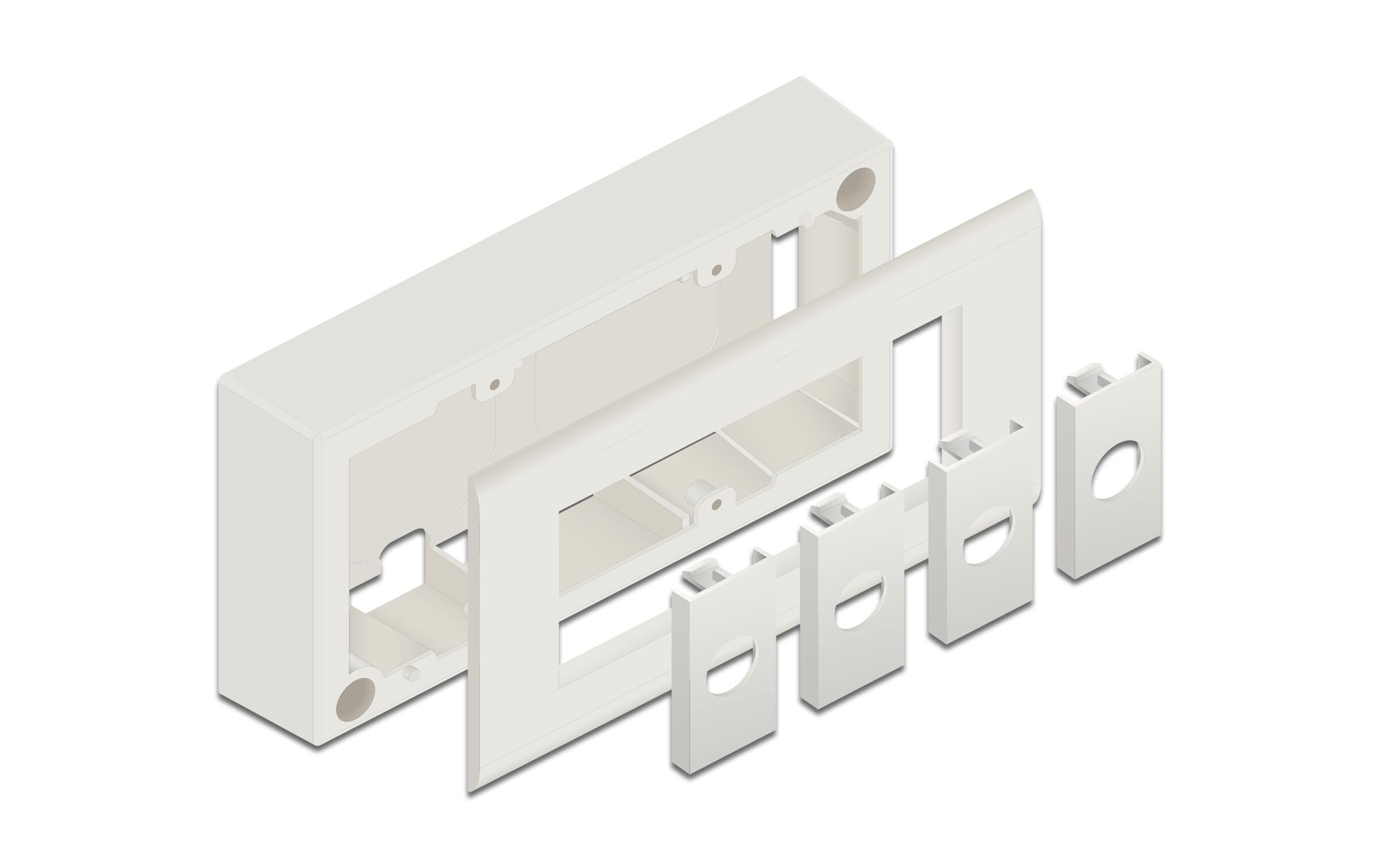 Easy 45 Aufputzgehäuse 152 x 82 WeissDelock Aufputzgehäuse für Easy 45 Module 152 x 82 mm, weiss
