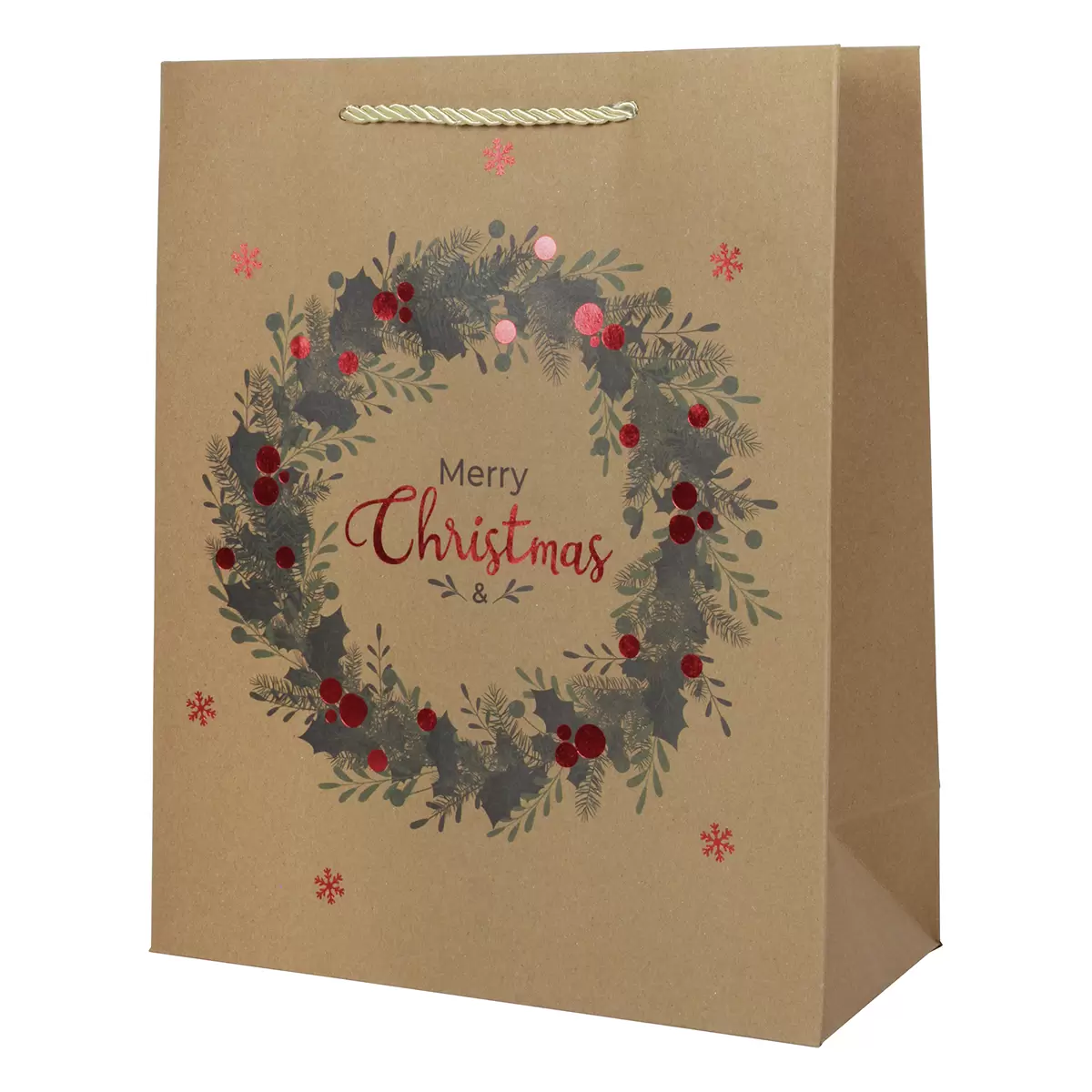 Geschenktüte Medium Merry Christmas Bunt