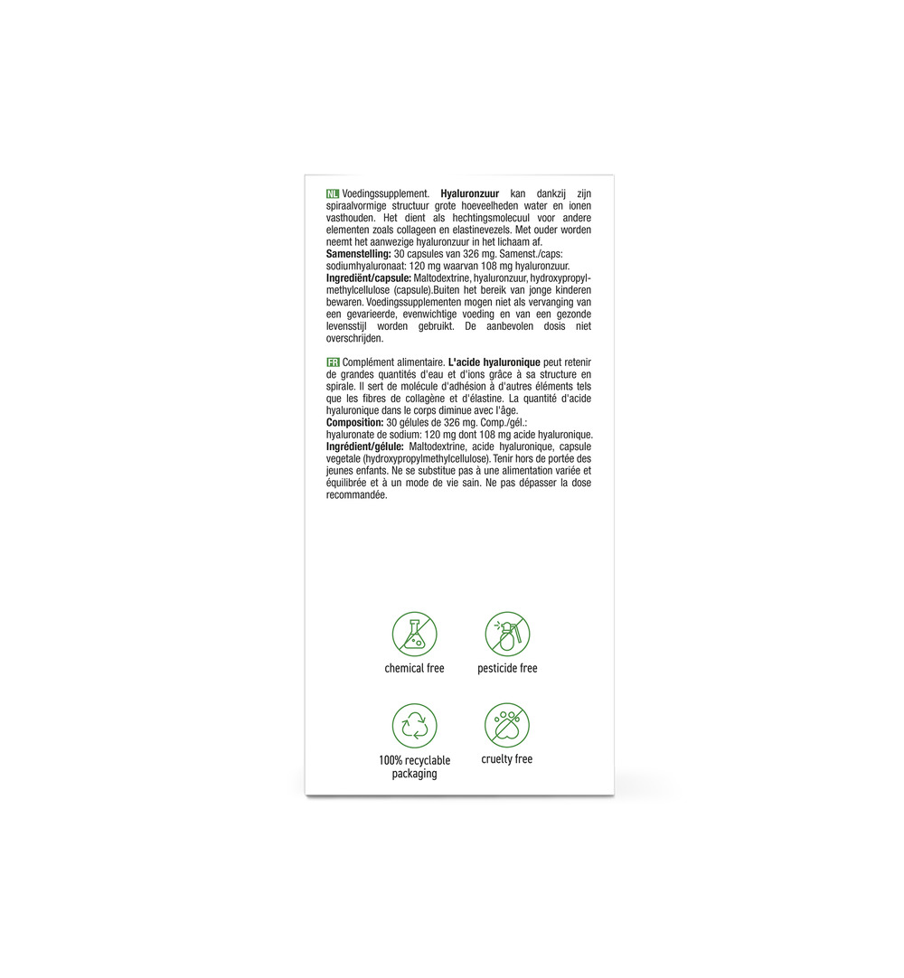 Purasana Hyaluronzuur Vegan (30 capsules)